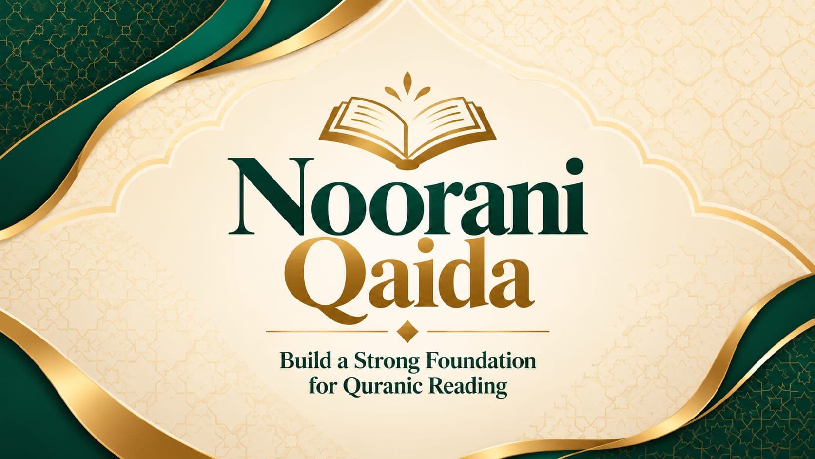 An open Quran with a wooden stand in soft natural light